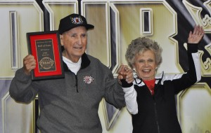 Earl Baltes was presented with USAC Hall of Fame 2013 Inductee award on Saturday night