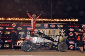 Chris Windom in USAC Silver Crown victory lane
