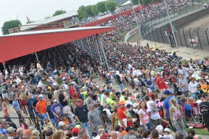 A portion of the massive Kings Royal crowd on hand at Eldora on Saturday night.
