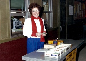 Susie Barga, pictured here selling reserved seats in 1989, will crown the 2015 Kings Royal winner. Larry Reese photo